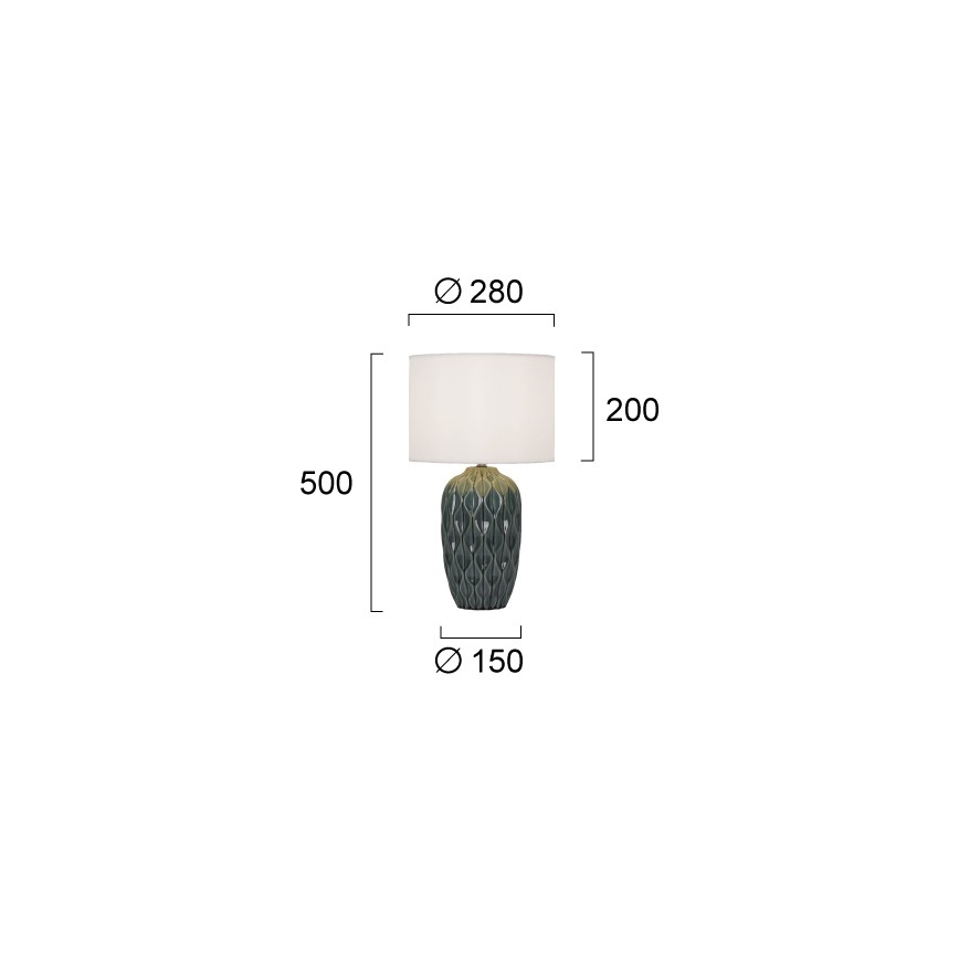 Stalinė lempa PINEAPLE 1xE27/40W/230V balta/žalia