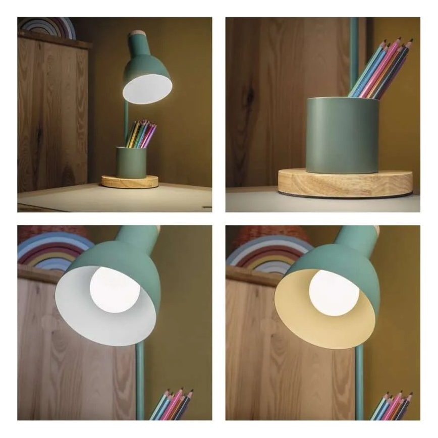 Stalinė lempa POPPY 1xE27/25W/230V žalia