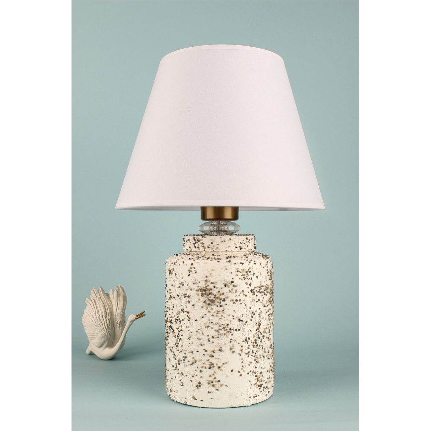 Stalinė lempa RAMZES 1xE27/40W/230V balta/smėlinė