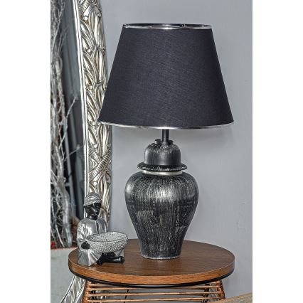 Stalinė lempa RAMZES 1xE27/40W/230V juoda/sidabrinė