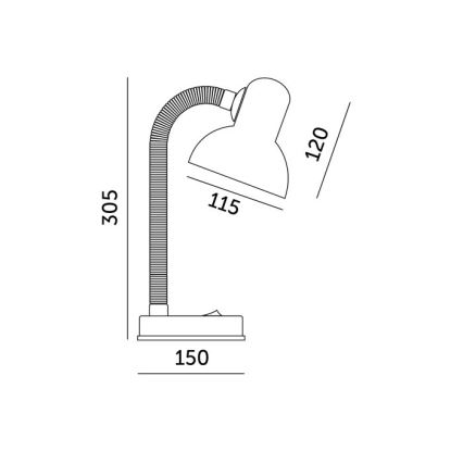 Stalinė lempa SMIESZEK 1xE27/40W/230V raudona