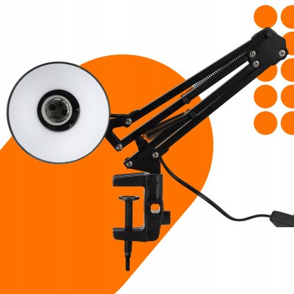 Stalinė lempa su spaustuku 1xE27/60W/230V juoda