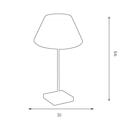 Stalinė lempa su USB jungtimi 1xE27/60W/230V balta