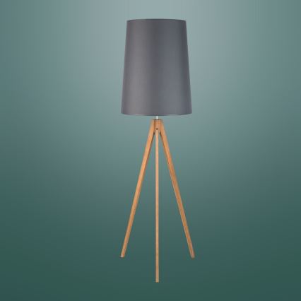 Stalinė lempa WALZ 1xE27/25W/230V pilka/medis