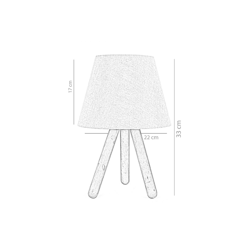 Stalinė lempa WOOD 1xE27/60W/230V rožinė