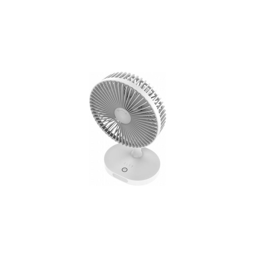 Stalinis įkraunamas ventiliatorius su LED lempute 3000mA/3,7V microUSB