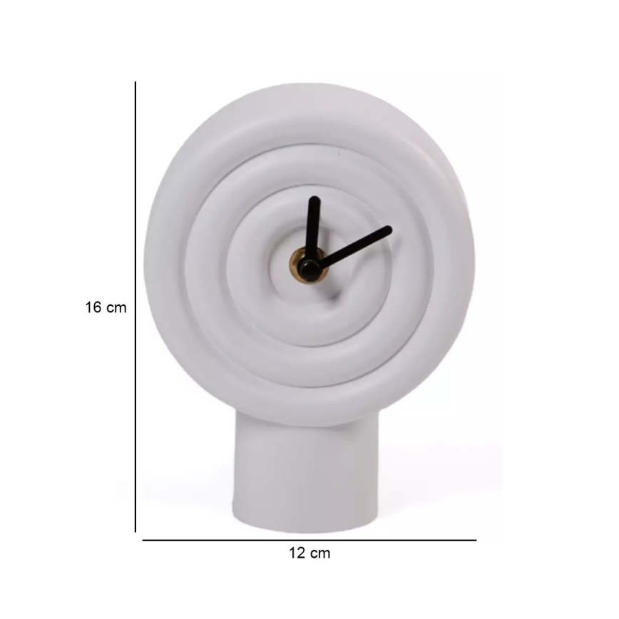 Stalinis keraminis laikrodis 16 cm 1xAA baltas