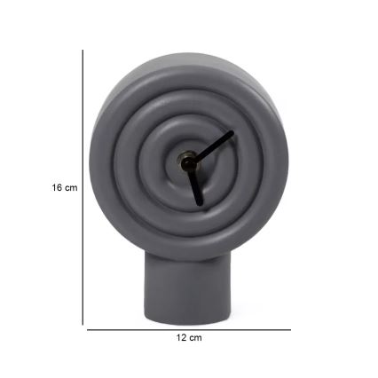 Stalinis keraminis laikrodis 16 cm, 1xAA, pilkas