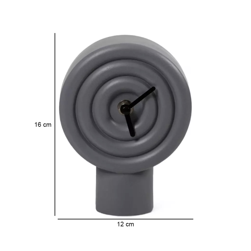 Stalinis keraminis laikrodis 16 cm, 1xAA, pilkas