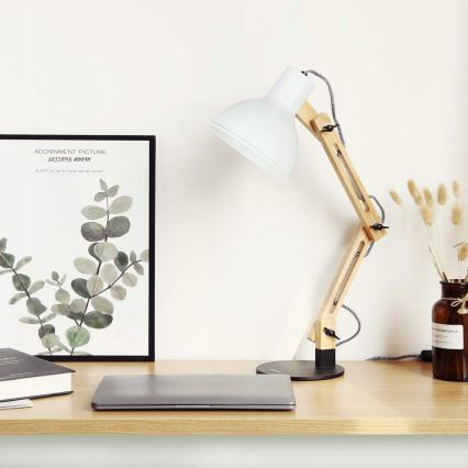 Stalinis šviestuvas 1xE27/40W/230V, baltas/juodas