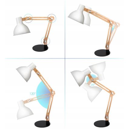 Stalinis šviestuvas 1xE27/40W/230V, baltas/juodas