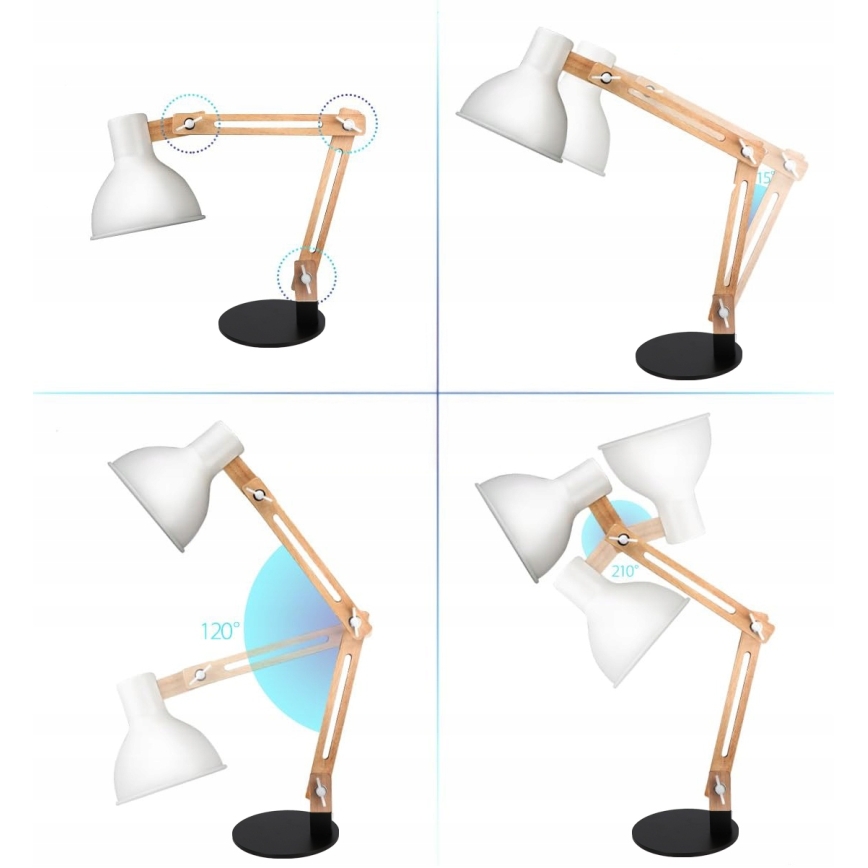 Stalinis šviestuvas 1xE27/40W/230V, baltas/juodas