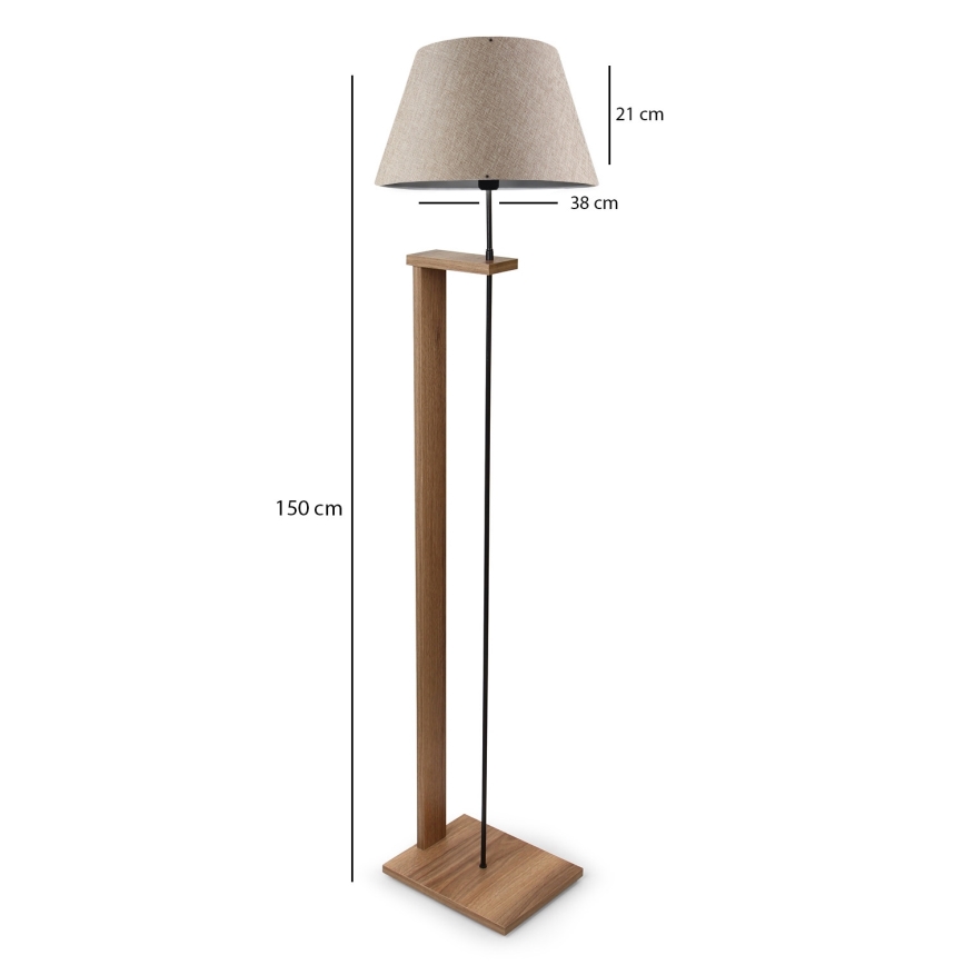 Stalinis šviestuvas AYD 1xE27/40W/230V smėlinis/rudas