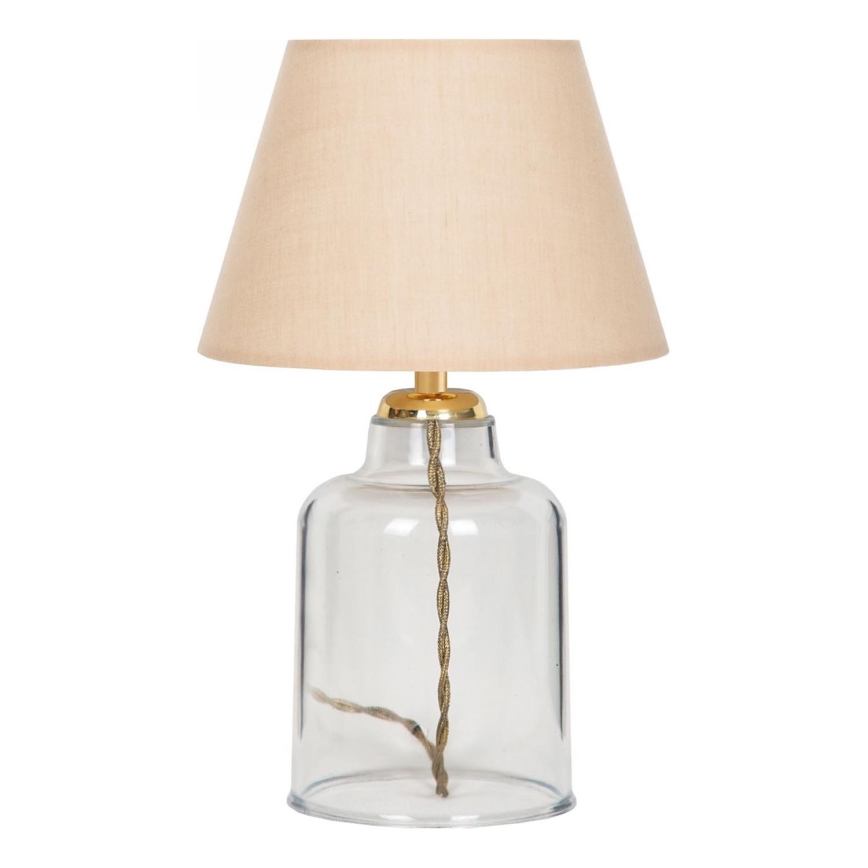 Stalinis šviestuvas AYD 1xE27/40W/230V, smėlio spalvos / skaidrus