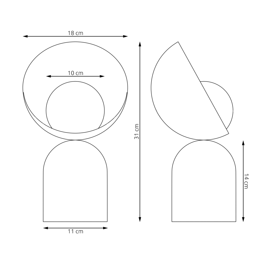Stalinis šviestuvas BOTO 1xG9/8W/230V juodas