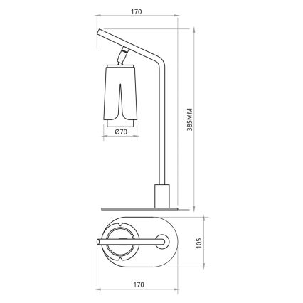 Stalinis šviestuvas gėlė 1xGU10/8W/230V juoda