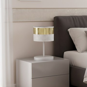 Stalinis šviestuvas LUX 1xE27/15W/230V baltas/auksinis