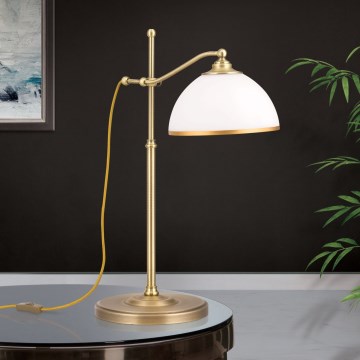Stalinis šviestuvas OLD LAMP 1xE27/40W/230V 65 cm balta/žalvaris
