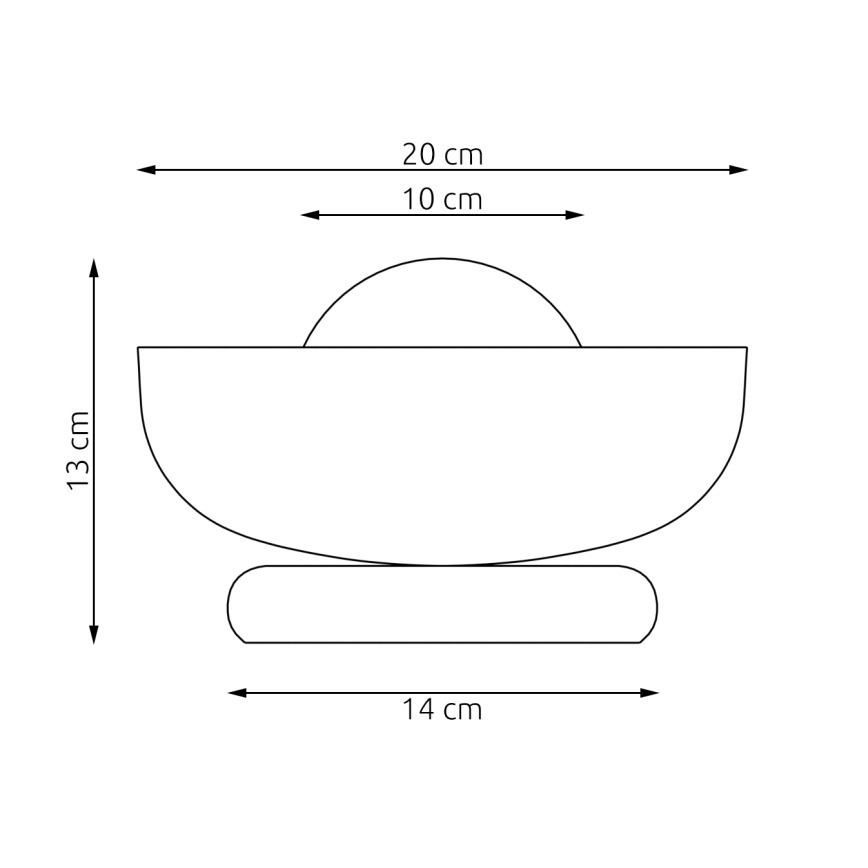 Stalinis šviestuvas OZZY 1xG9/8W/230V smėlio spalvos