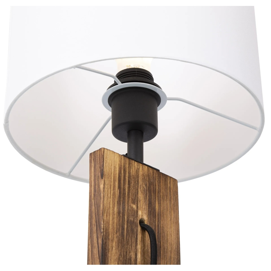 Stalinis šviestuvas PINUS 1xE27/40W/230V balta/medis