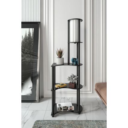 Stalinis šviestuvas su lentynomis NOTO 1xE27/40W/230V juodas