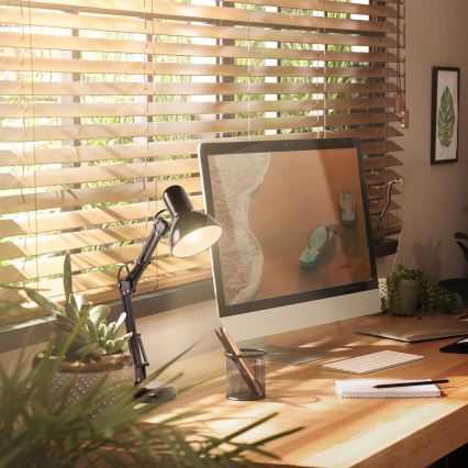 Stalinis šviestuvas su spaustuku 2 viename 1xE27/60W/230V juodas