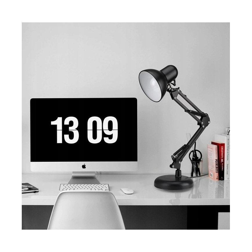 Stalinis šviestuvas su spaustuku 2 viename 1xE27/60W/230V juodas