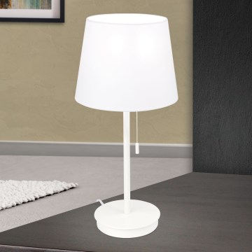 Stalinis šviestuvas su USB prievadu LUDWIG 1xE27/40W/230V 50 cm balta