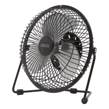Stalinis ventiliatorius 1,75 W/5 V USB, Ø 18 cm, juodas