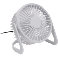 Stalinis ventiliatorius USB diametras 15 cm balta