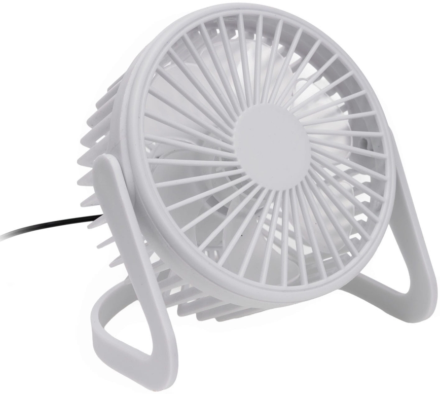Stalinis ventiliatorius USB diametras 15 cm balta