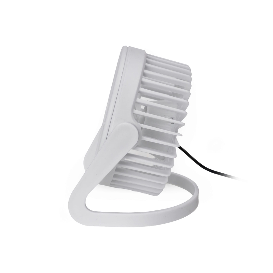 Stalinis ventiliatorius USB diametras 15 cm balta