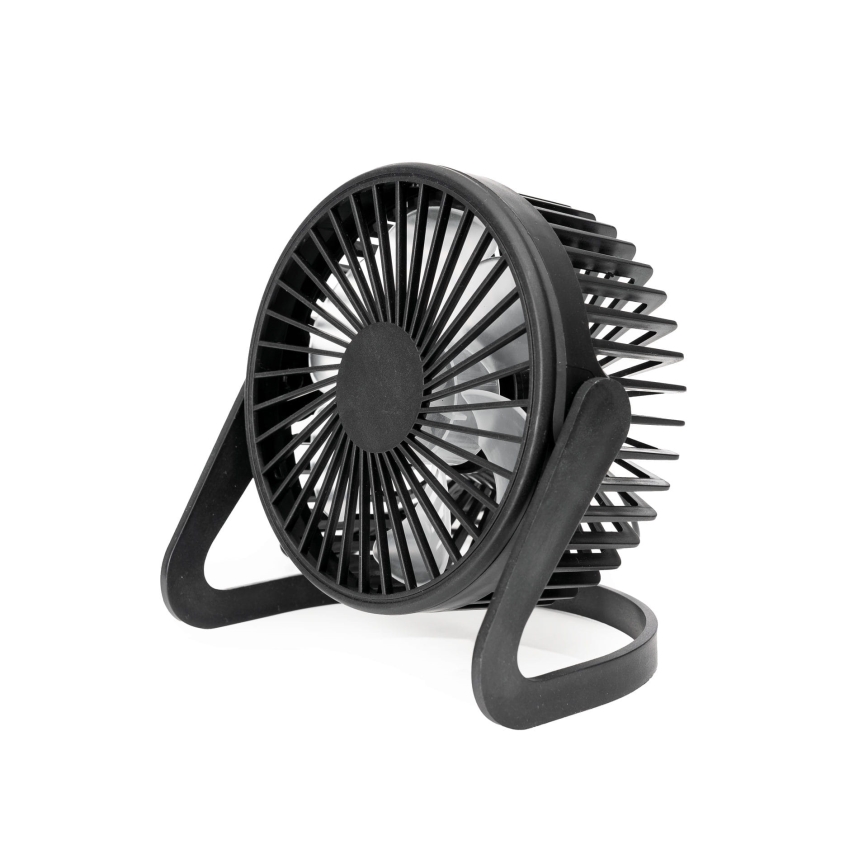 Stalinis ventiliatorius USB diametras 15 cm juoda