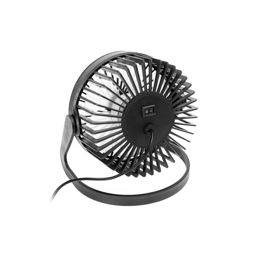 Stalinis ventiliatorius USB diametras 15 cm juoda