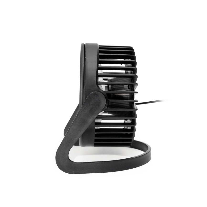 Stalinis ventiliatorius USB diametras 15 cm juoda