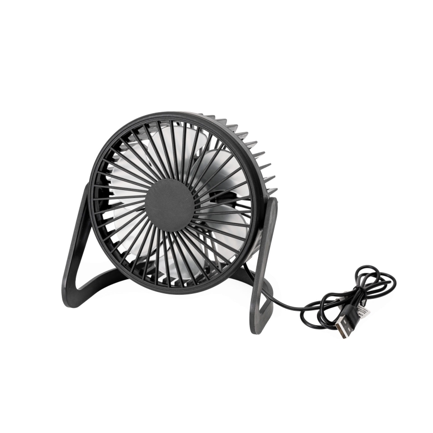 Stalinis ventiliatorius USB diametras 15 cm juoda