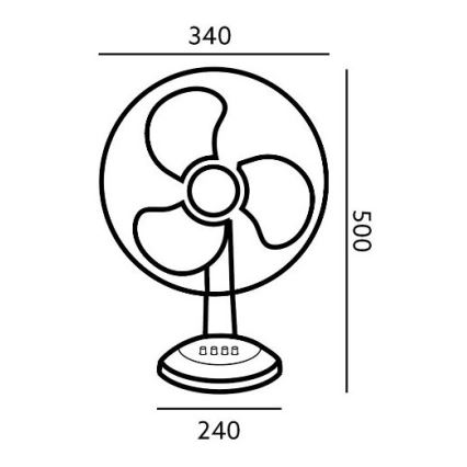 Stalinis ventiliatorius VIENTO 40W/230V baltas