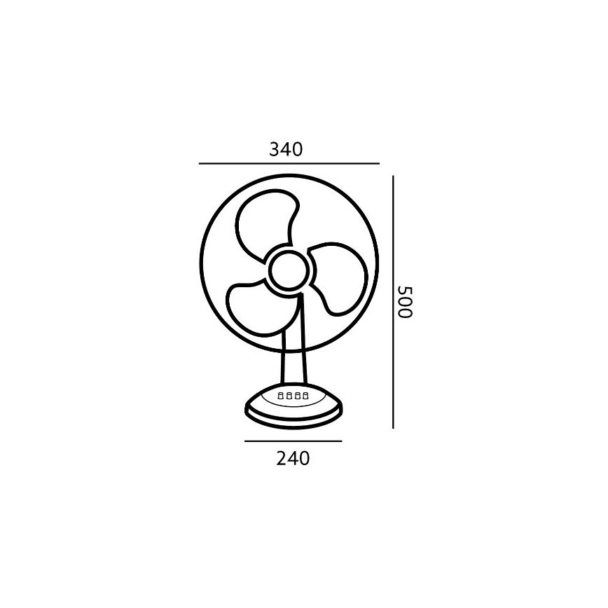 Stalinis ventiliatorius VIENTO 40W/230V baltas