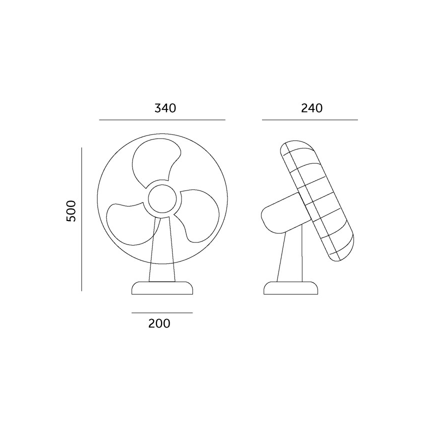 Stalinis ventiliatorius VIENTO 40W/230V juodas