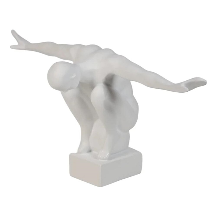 Stalo dekoracija 19,5x16x38,5 cm derva/balta