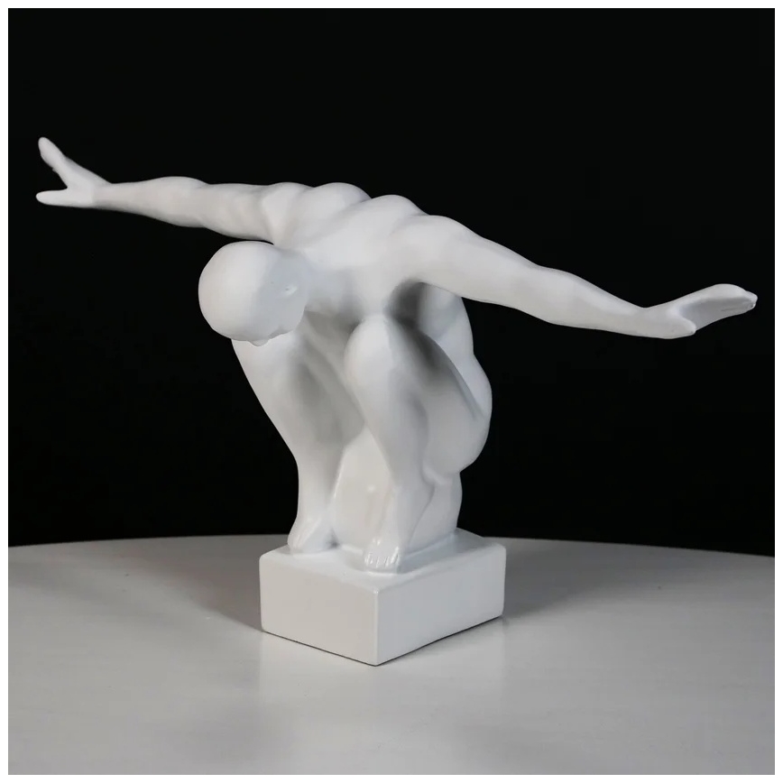 Stalo dekoracija 19,5x16x38,5 cm derva/balta