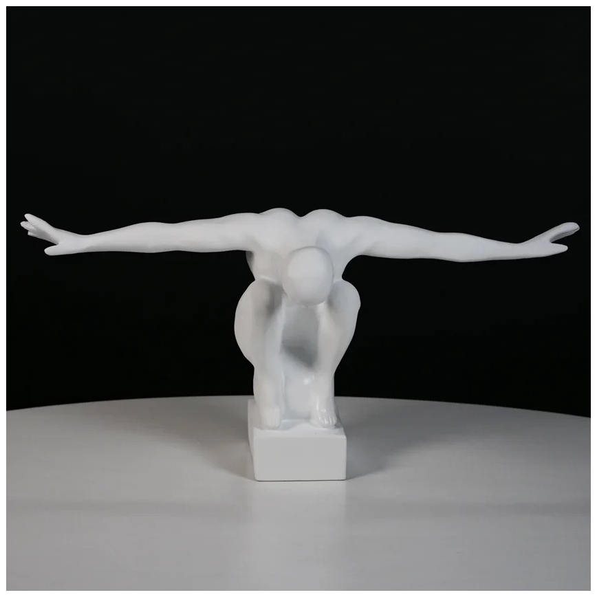 Stalo dekoracija 19,5x16x38,5 cm derva/balta