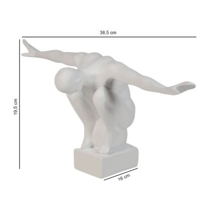 Stalo dekoracija 19,5x16x38,5 cm derva/balta