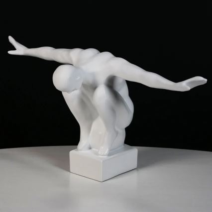 Stalo dekoracija 20x16x41 cm derva/balta