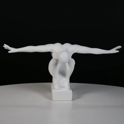 Stalo dekoracija 20x16x41 cm derva/balta