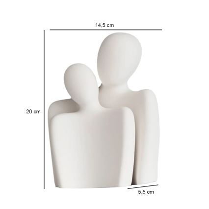 Stalo dekoracija 20x5,5x14,5 cm balta