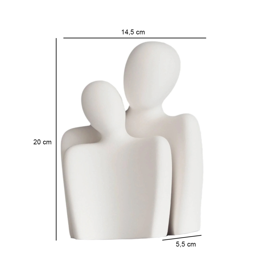 Stalo dekoracija 20x5,5x14,5 cm balta