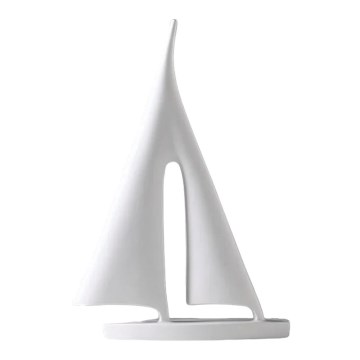Stalo dekoracija 21 cm derva/balta