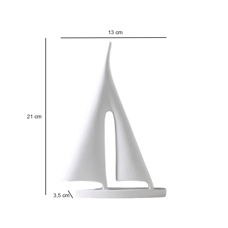 Stalo dekoracija 21 cm derva/balta
