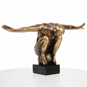 Stalo dekoracija 25x41x20 cm derva/auksinė patina